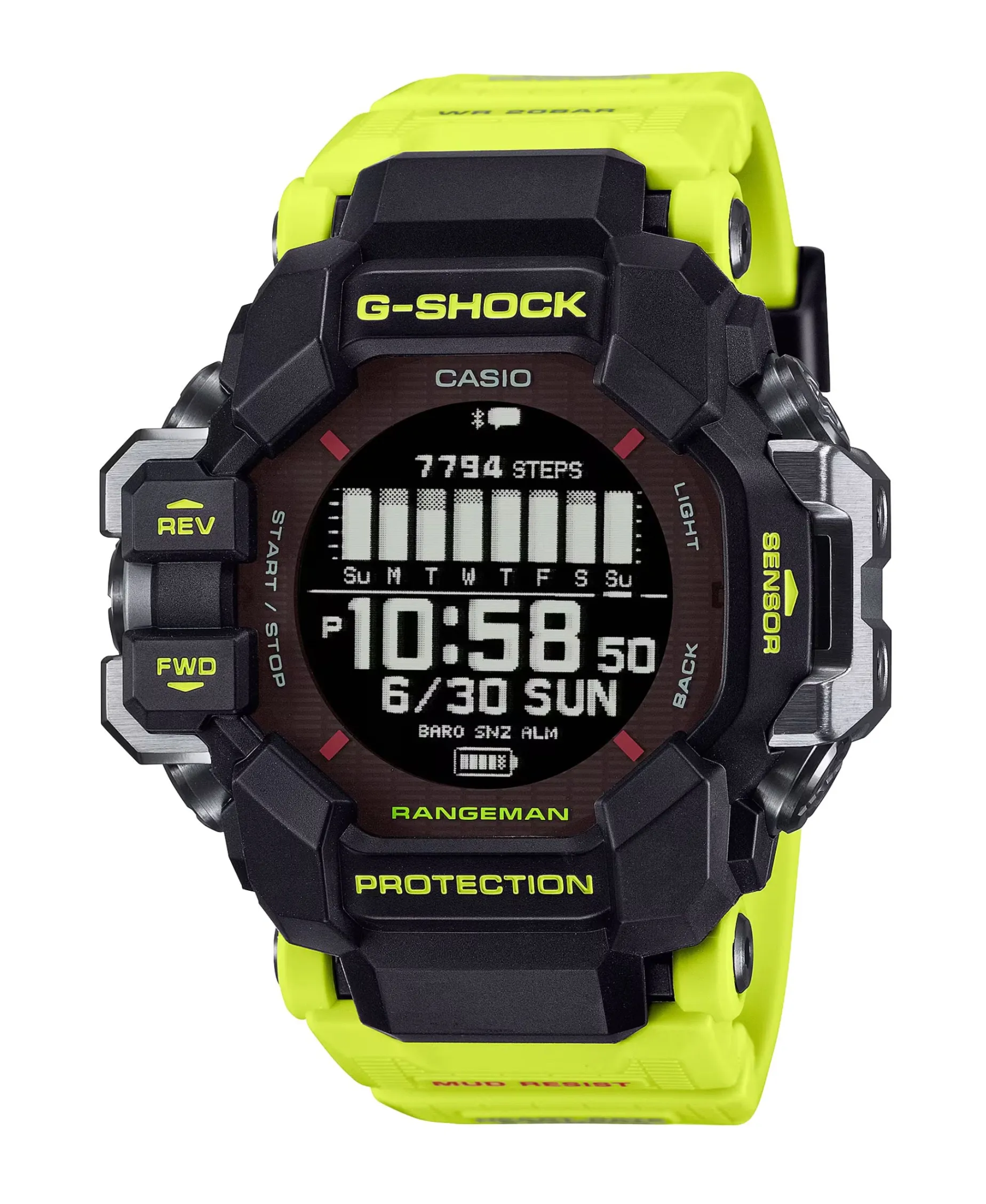 G-Shock Rangeman GPS Multisensor Solar Digital 53 mm | GPR-H1000RY-1A9