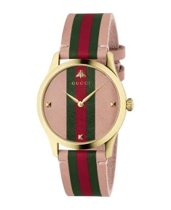 Gucci G-Timeless Cuarzo Rosa Acero PVD Dorado 38 mm | YA1264118