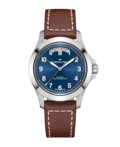 Hamilton Khaki Field King Day-Date Automático Azul Acero y Piel 40 mm | H64475540