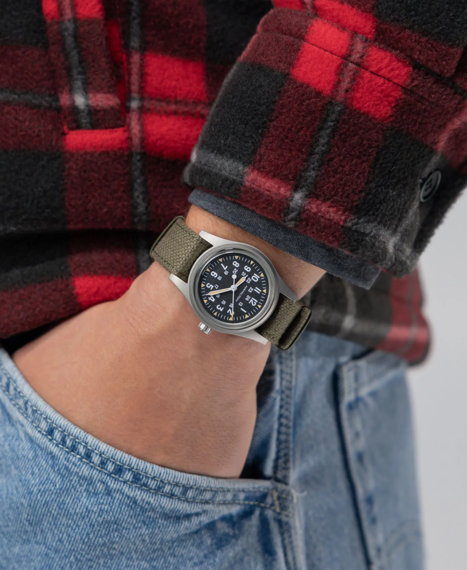 Hamilton Khaki Field Mechanical Negro Acero 36 mm | H69399930