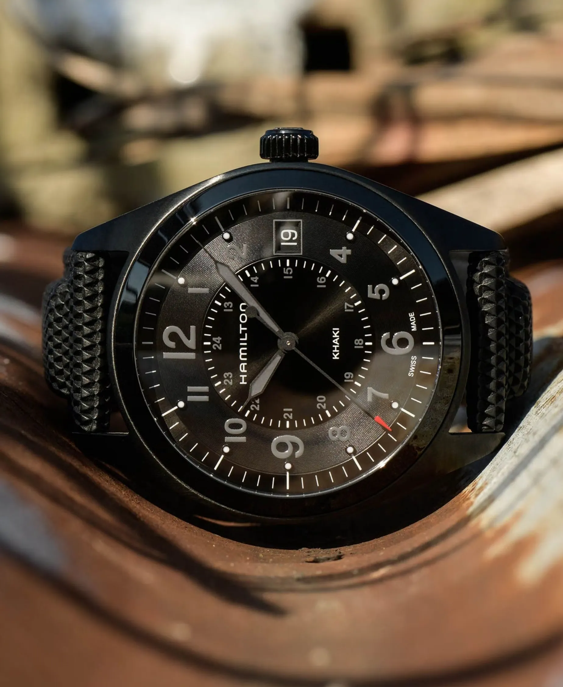 Hamilton Khaki Field Quartz Negro 40 mm | H68401735