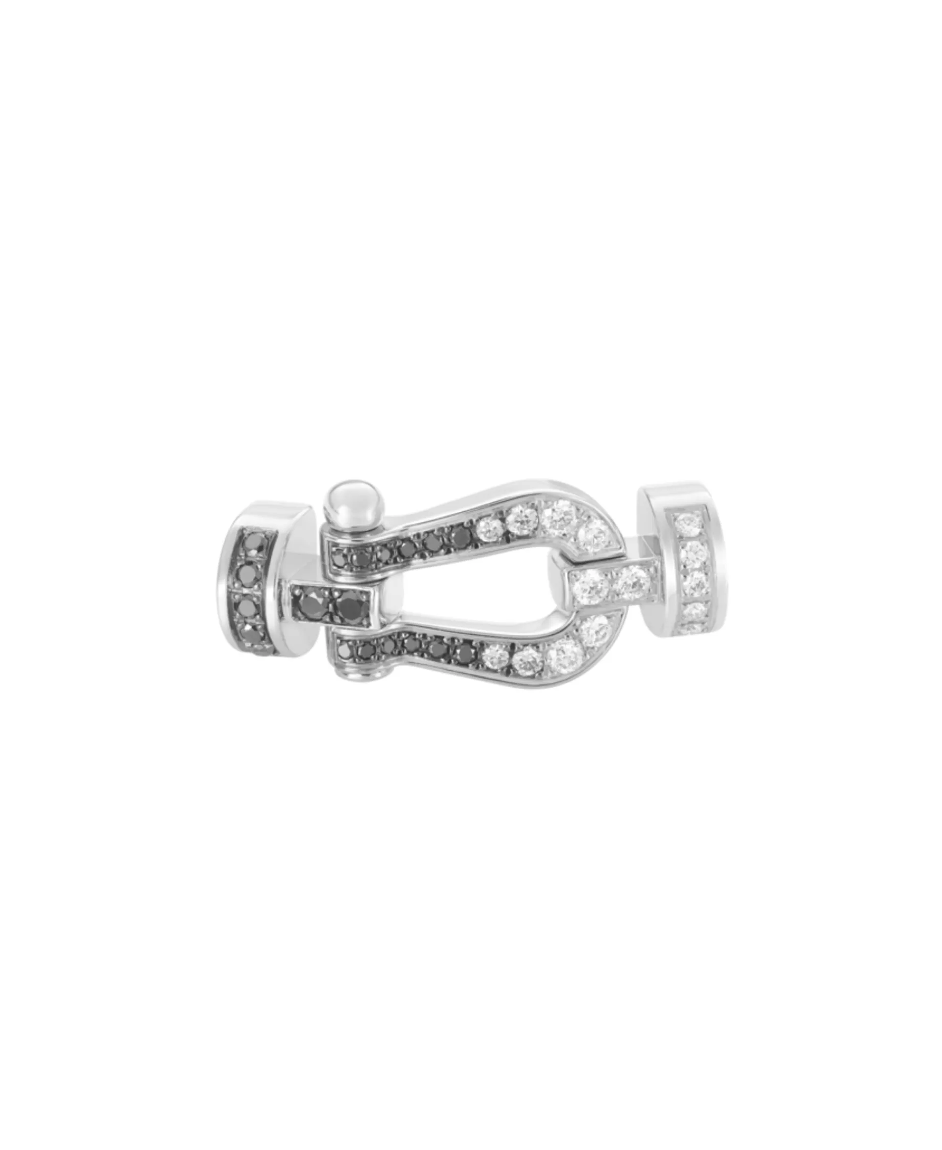 Hebilla FRED Force 10 Oro Blanco y Diamantes Negros M | 0B0161