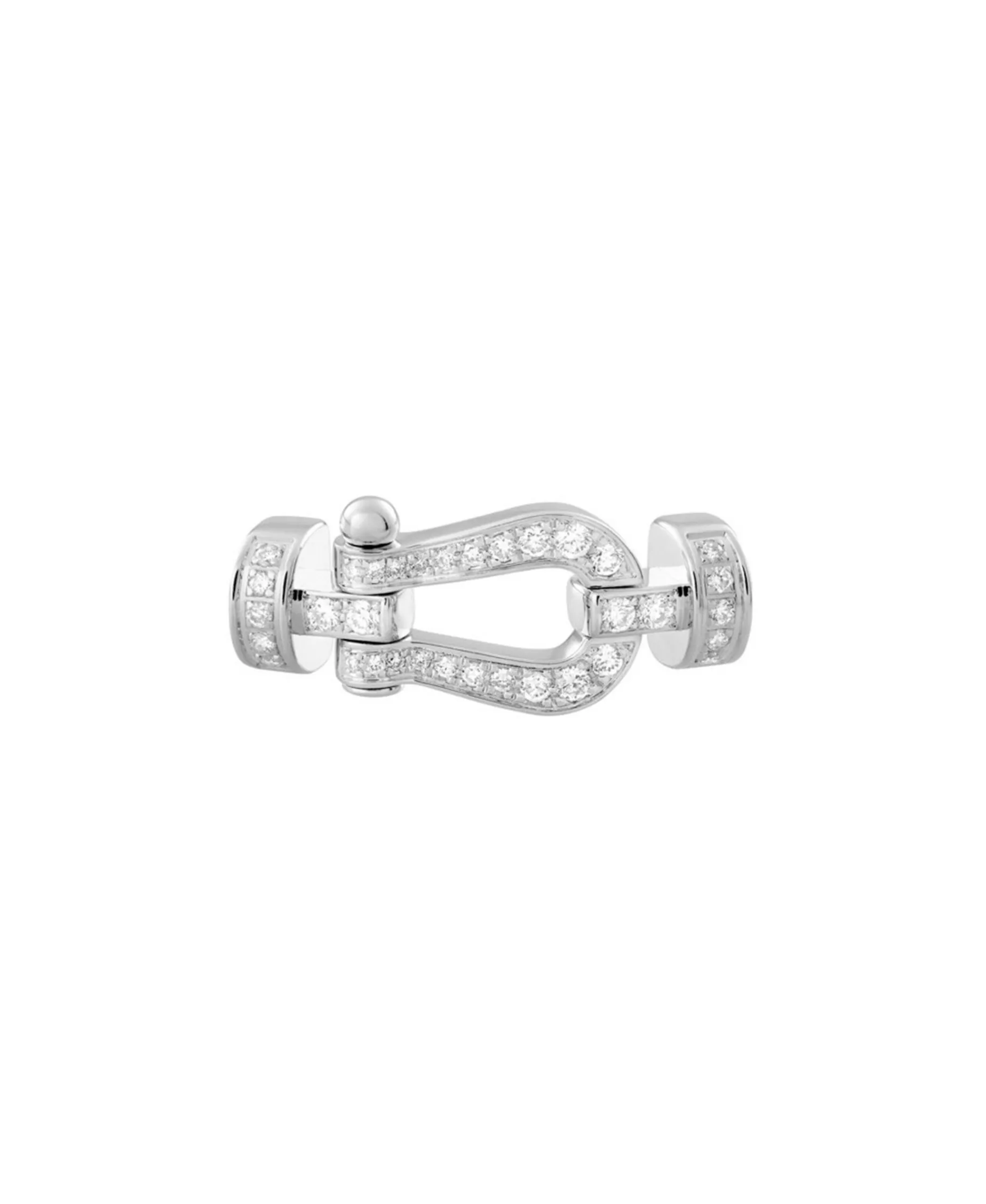 Hebilla FRED Force 10 Oro Blanco y Pavé de Diamantes M | 0B0077