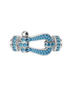 Hebilla FRED G Force 10 Oro Blanco Topacio Azul | 0B0173