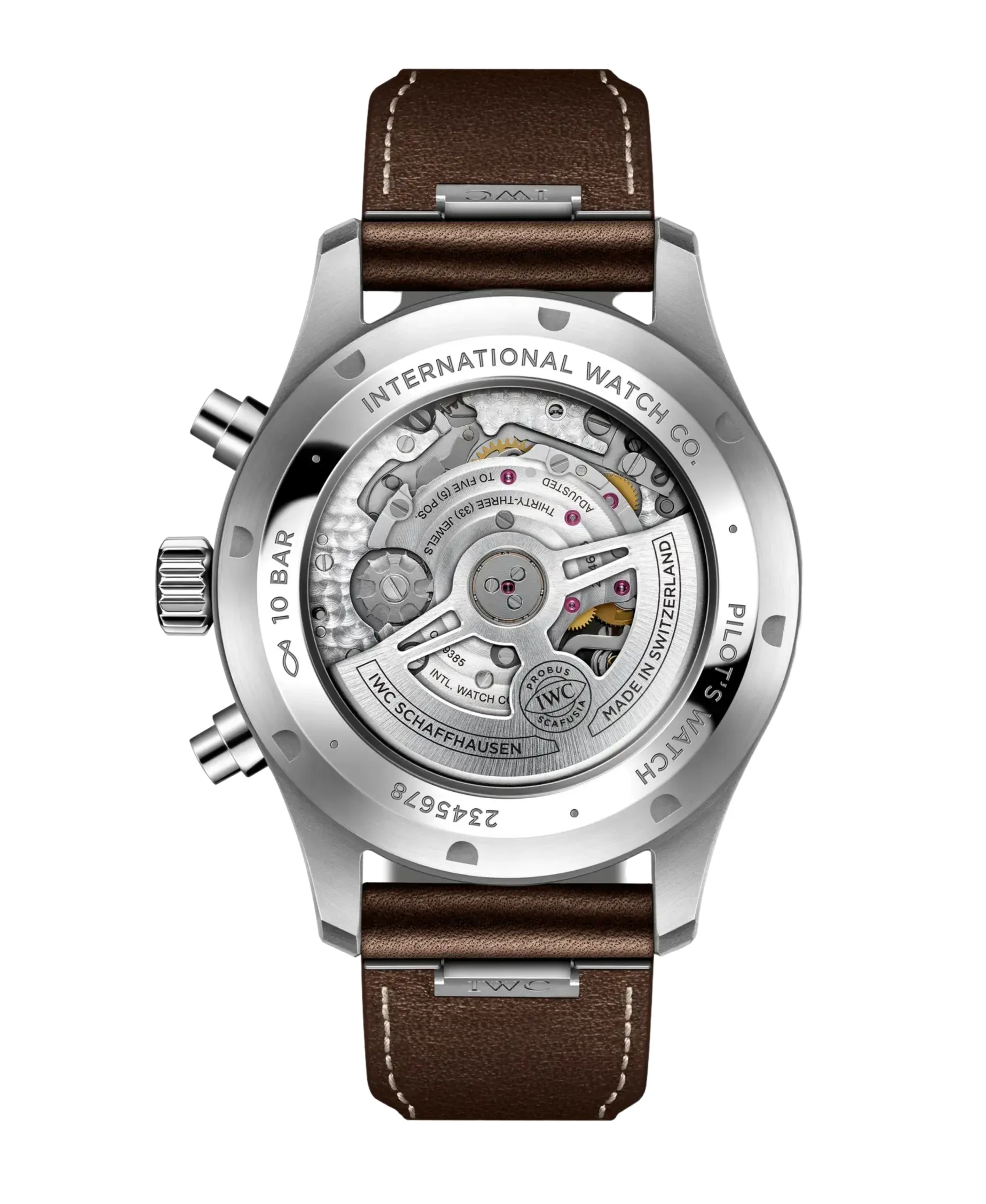 IWC Reloj de Aviador Cronógrafo Piel Marrón Esfera Verde 43 mm | IW378005
