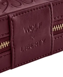 Joyero WOLF x Liberty Piel Borgoña Medium - 381327