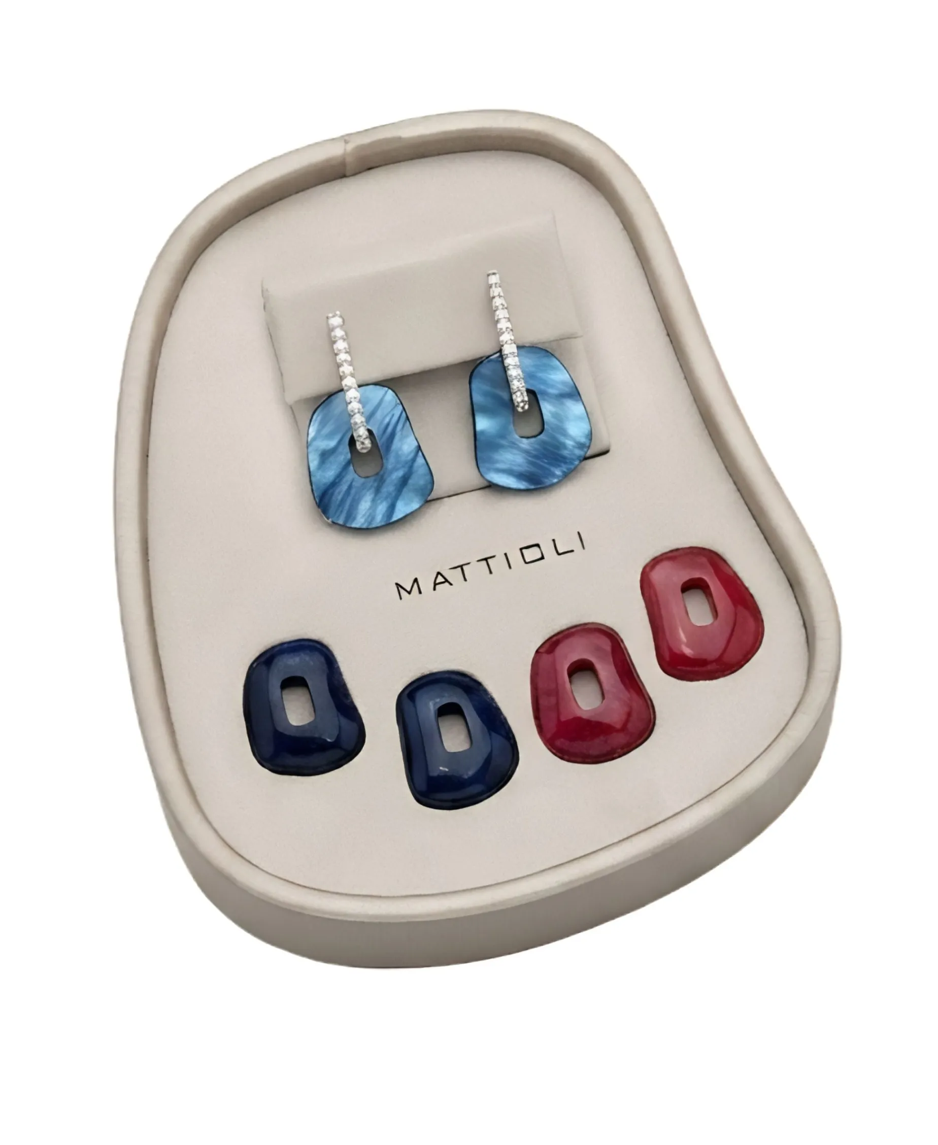 Kit Pendientes Mattioli Puzzle Con Diamantes En Oro Blanco | MOR054B002