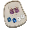 Kit Pendientes Mattioli Puzzle Arlecchino Con Diamantes y Zafiros En Oro Rosa | MOR054R028ZM