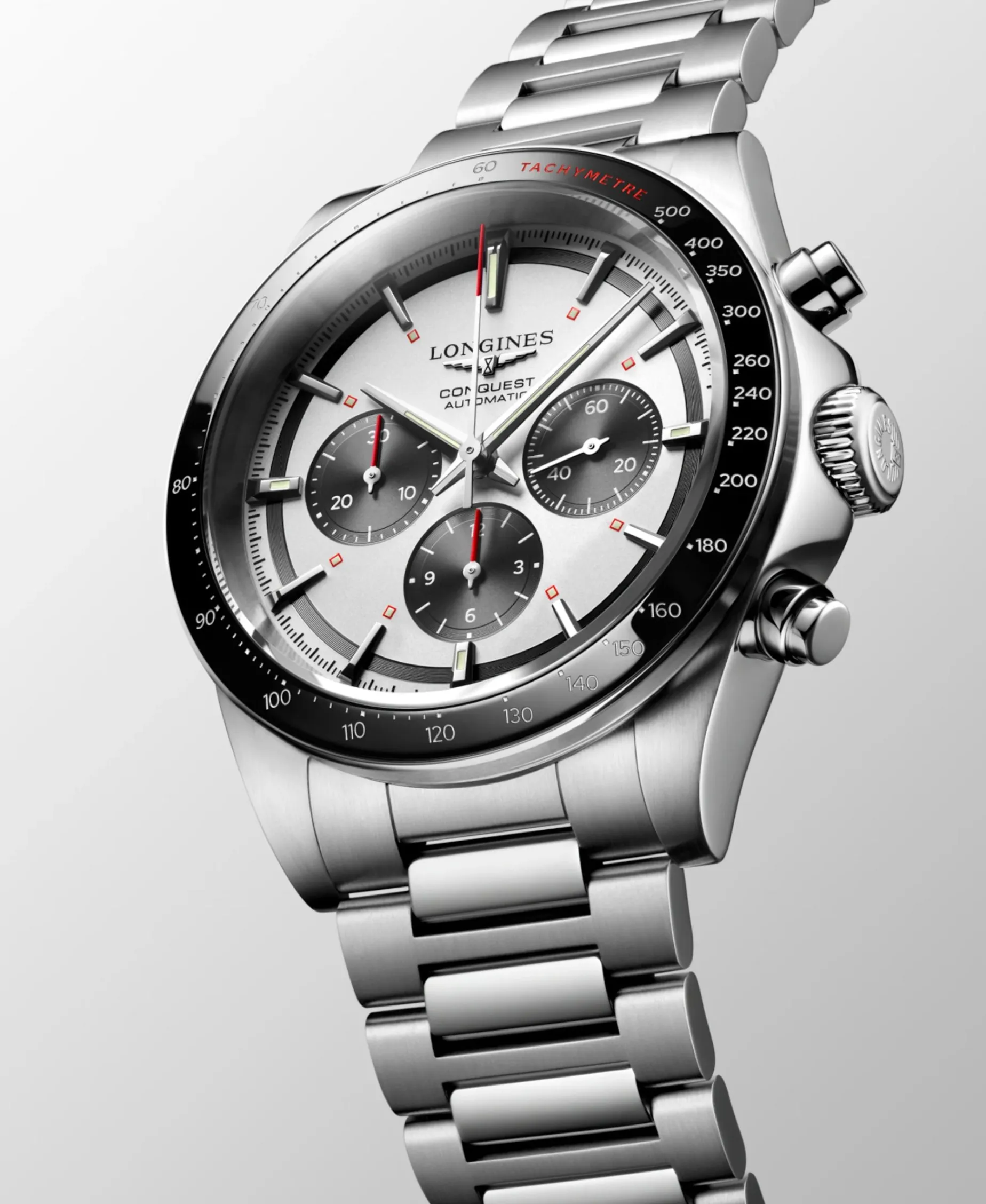 Longines Conquest Chronograph Plateado y Negro 42 mm | L3.835.4.72.6