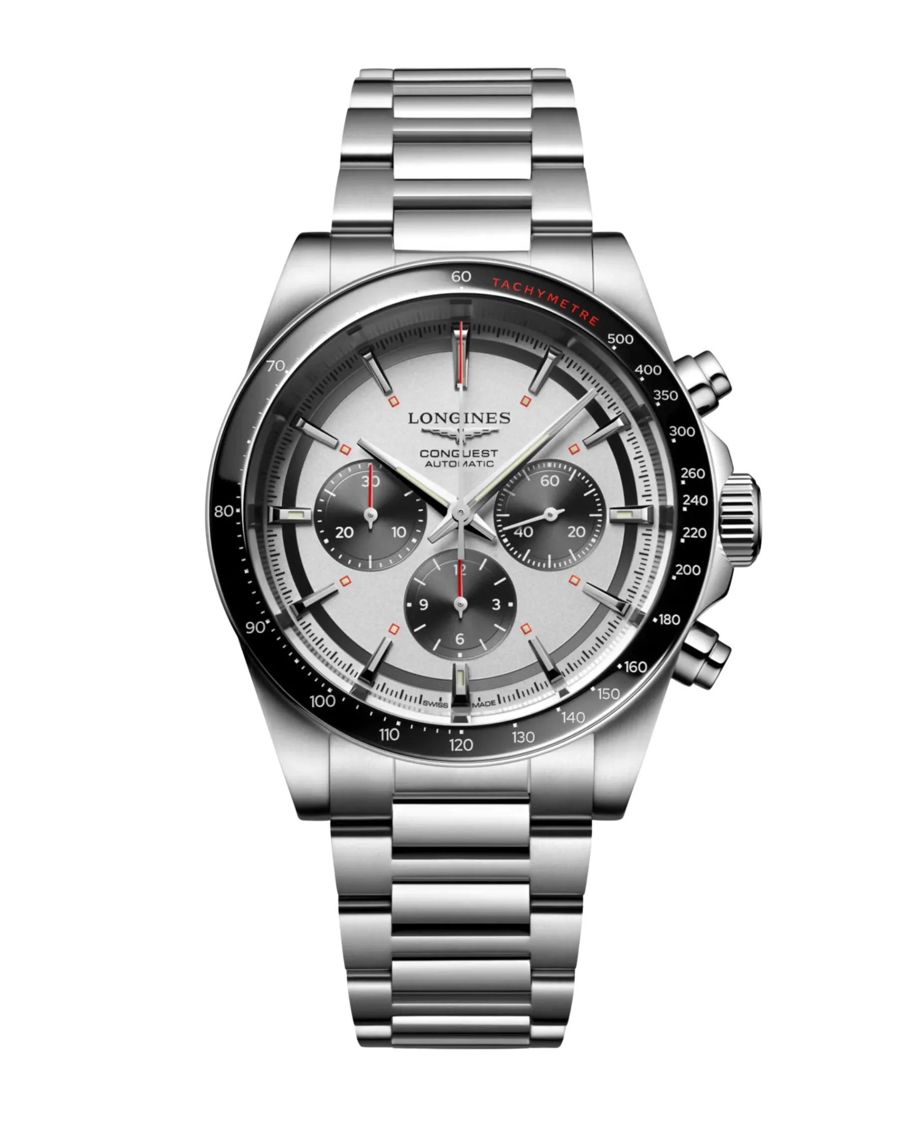 Longines Conquest Chronograph Plateado y Negro 42 mm | L3.835.4.72.6