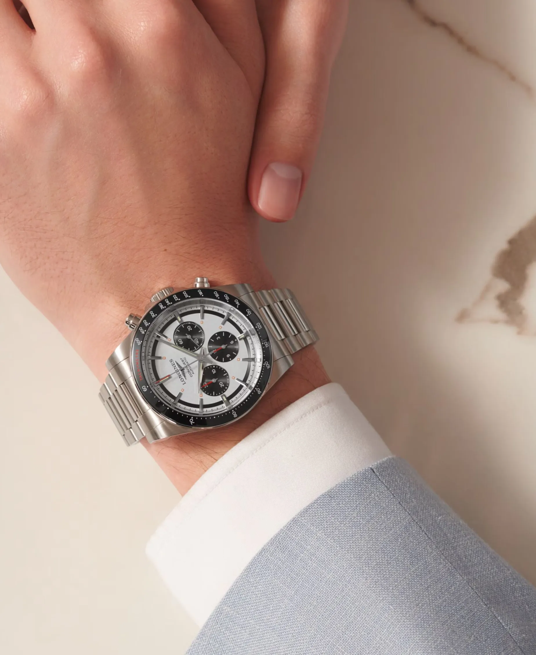 Longines Conquest Chronograph Plateado y Negro 42 mm | L3.835.4.72.6