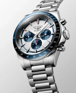 Longines Conquest Chronograph Plateado y Azul 42 mm | L3.835.4.98.6