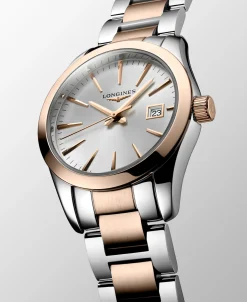 Longines Conquest Classic Bicolor PVD Rojo 29,50 mm | L2.286.3.72.7