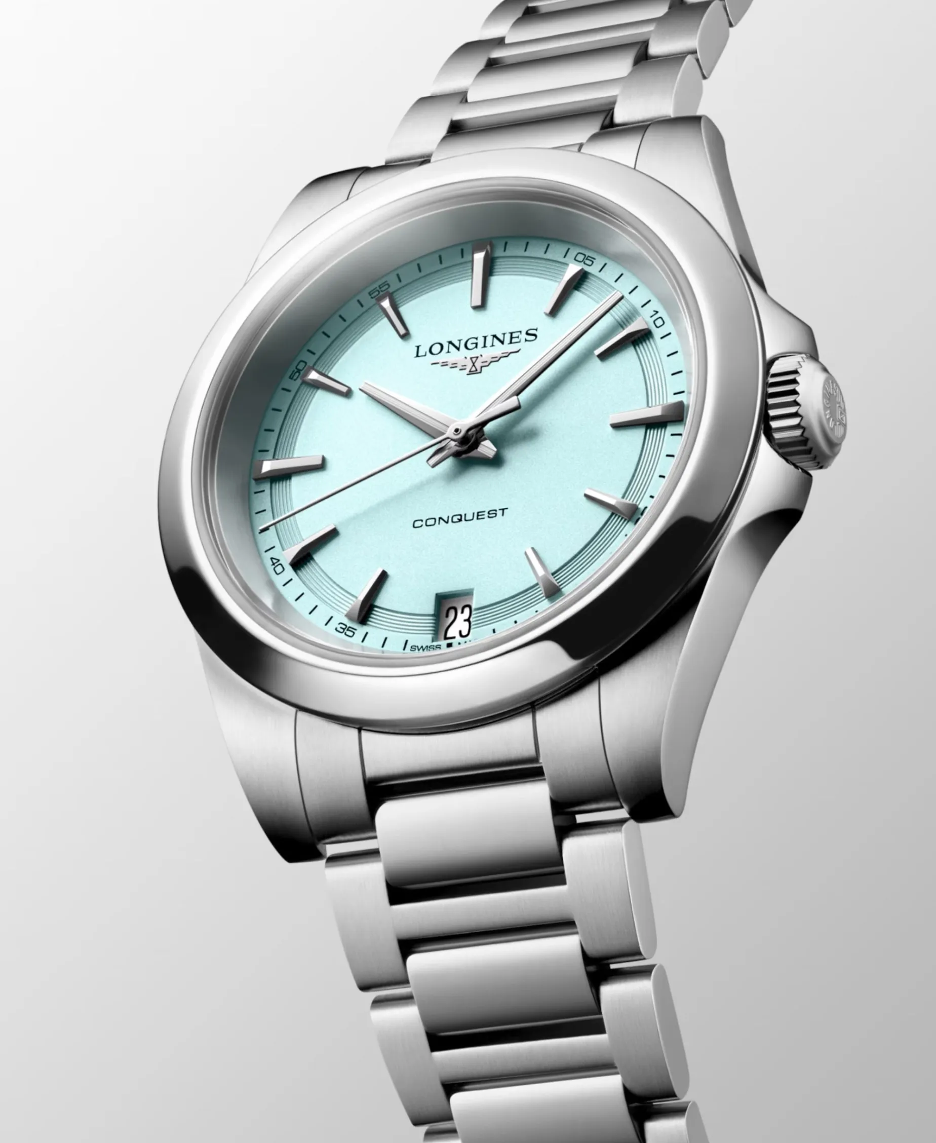 Longines Conquest Cuarzo Azul Verdoso Acero 34 mm | L3.460.4.92.6