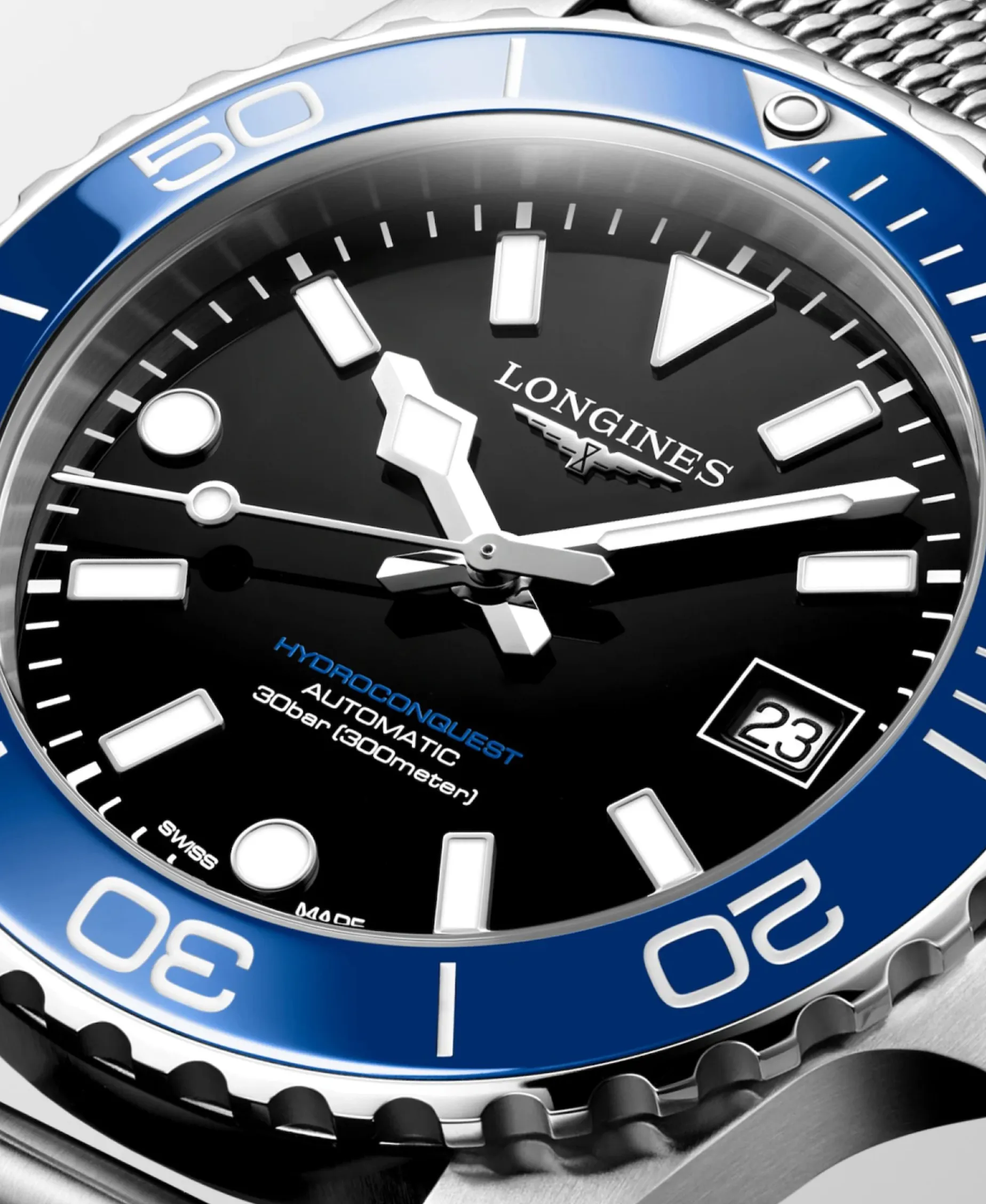 Longines HydroConquest Negro y Azul 39 mm | L3.779.4.90.6