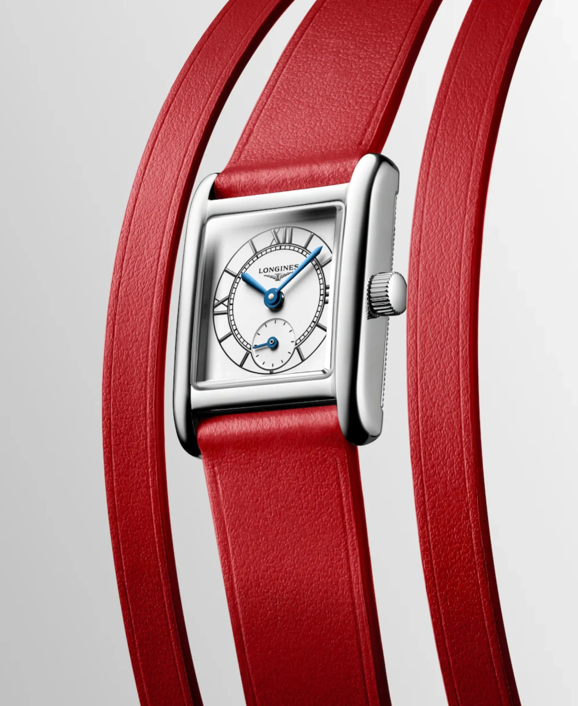 Longines Mini Dolcevita Plateado Double Turn Rojo 21,5 x 29 mm | L5.200.4.75.0