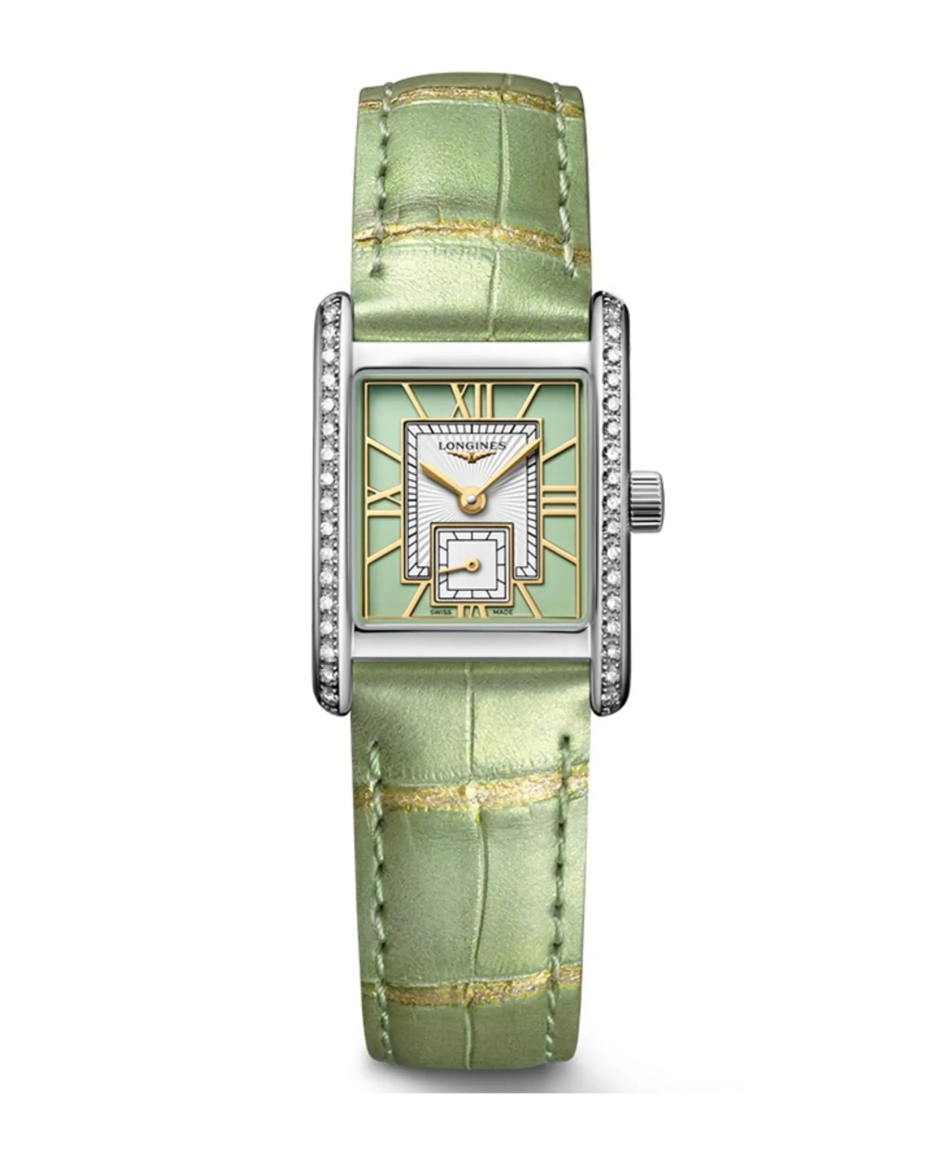 Longines Mini Dolcevita Verde Con Diamantes 21,5 x 29 mm | L5.200.0.05.2