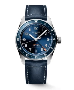 Longines Spirit Zulu Time Correa Piel Azul 39 mm | L3.802.4.93.2
