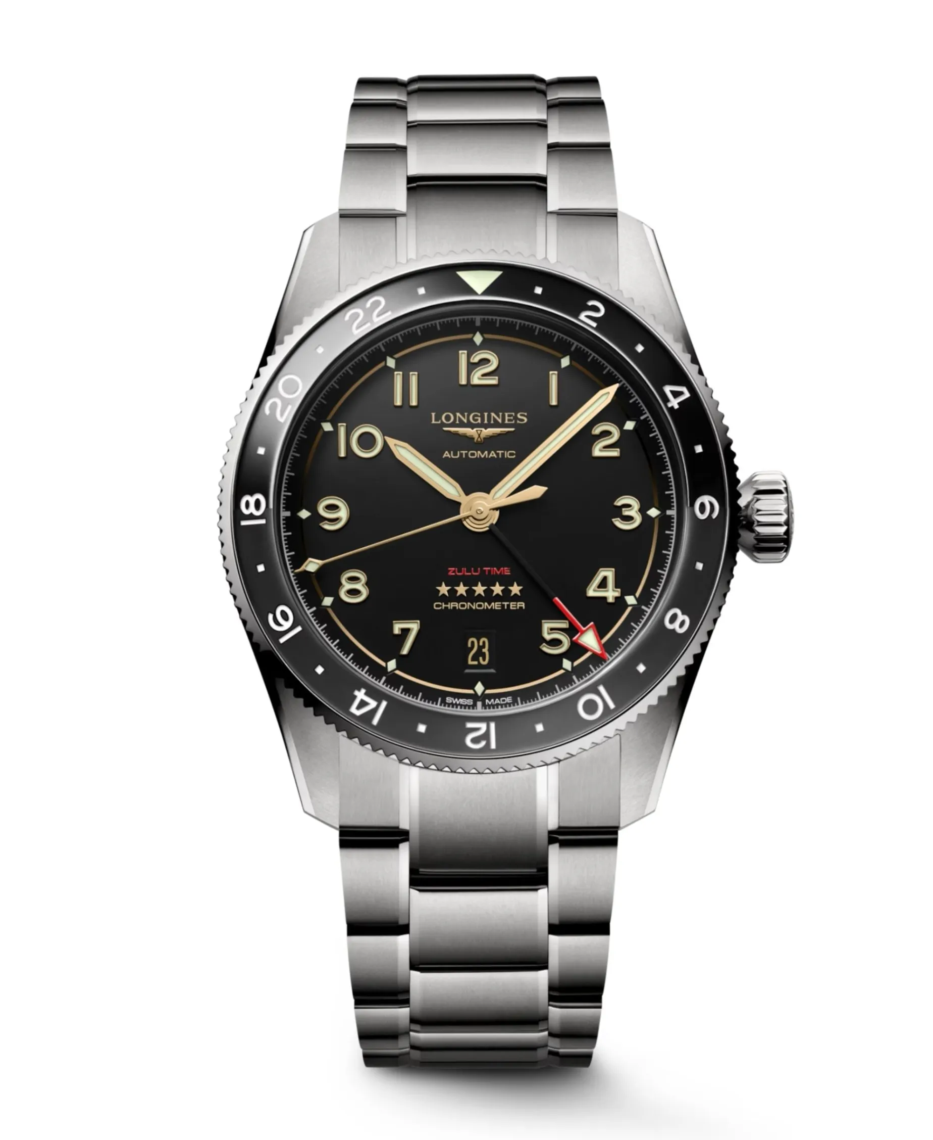 Longines Spirit Zulu Time Titanium 39 mm | L3.802.1.53.6