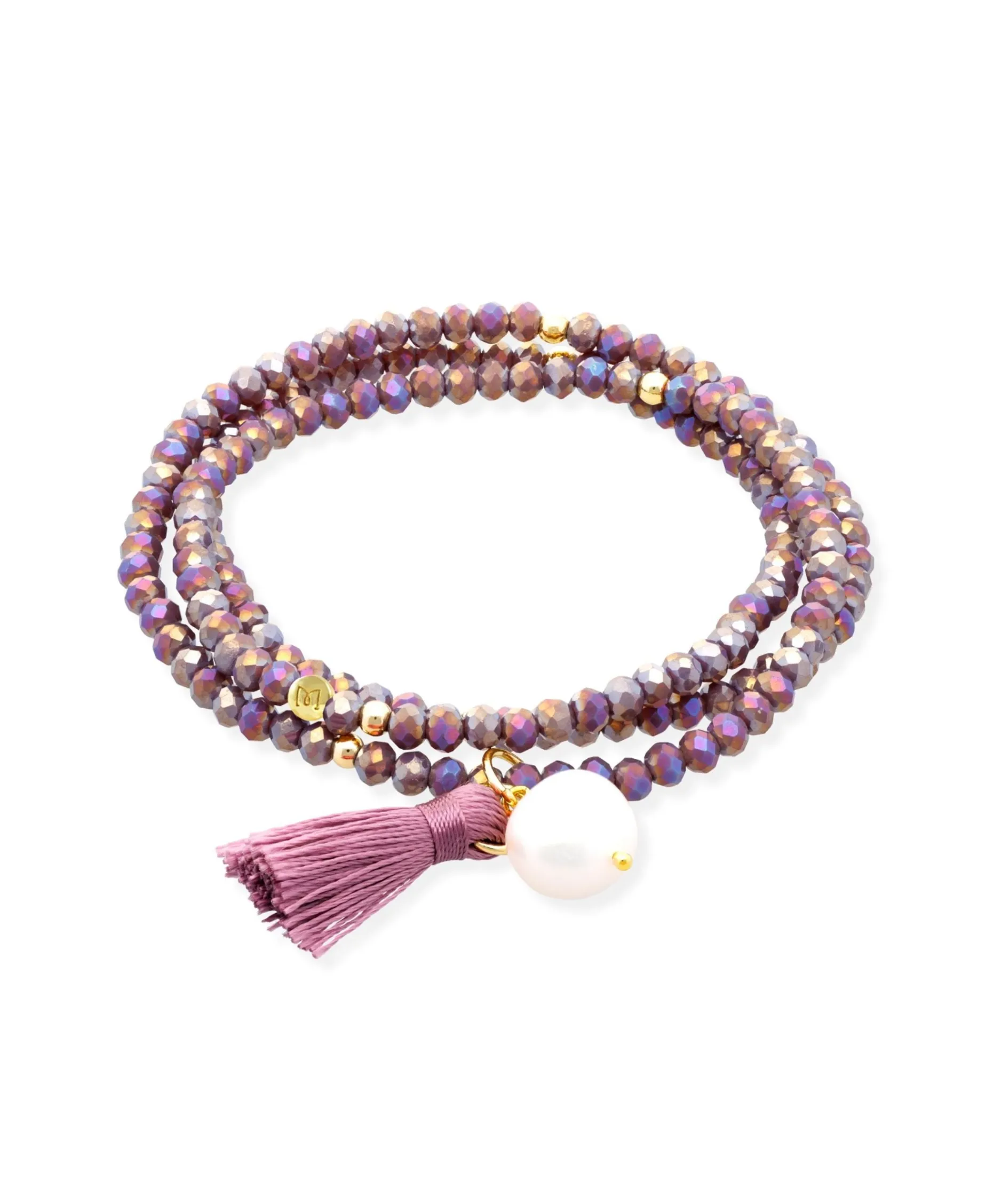 Marina García Zen Boreal Pulsera Plata Baño Oro Perla | 91165UP