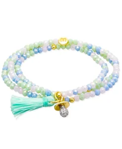 Marina García Zen Chupete Pulsera Plata Baño Oro Circonitas | 90940UB