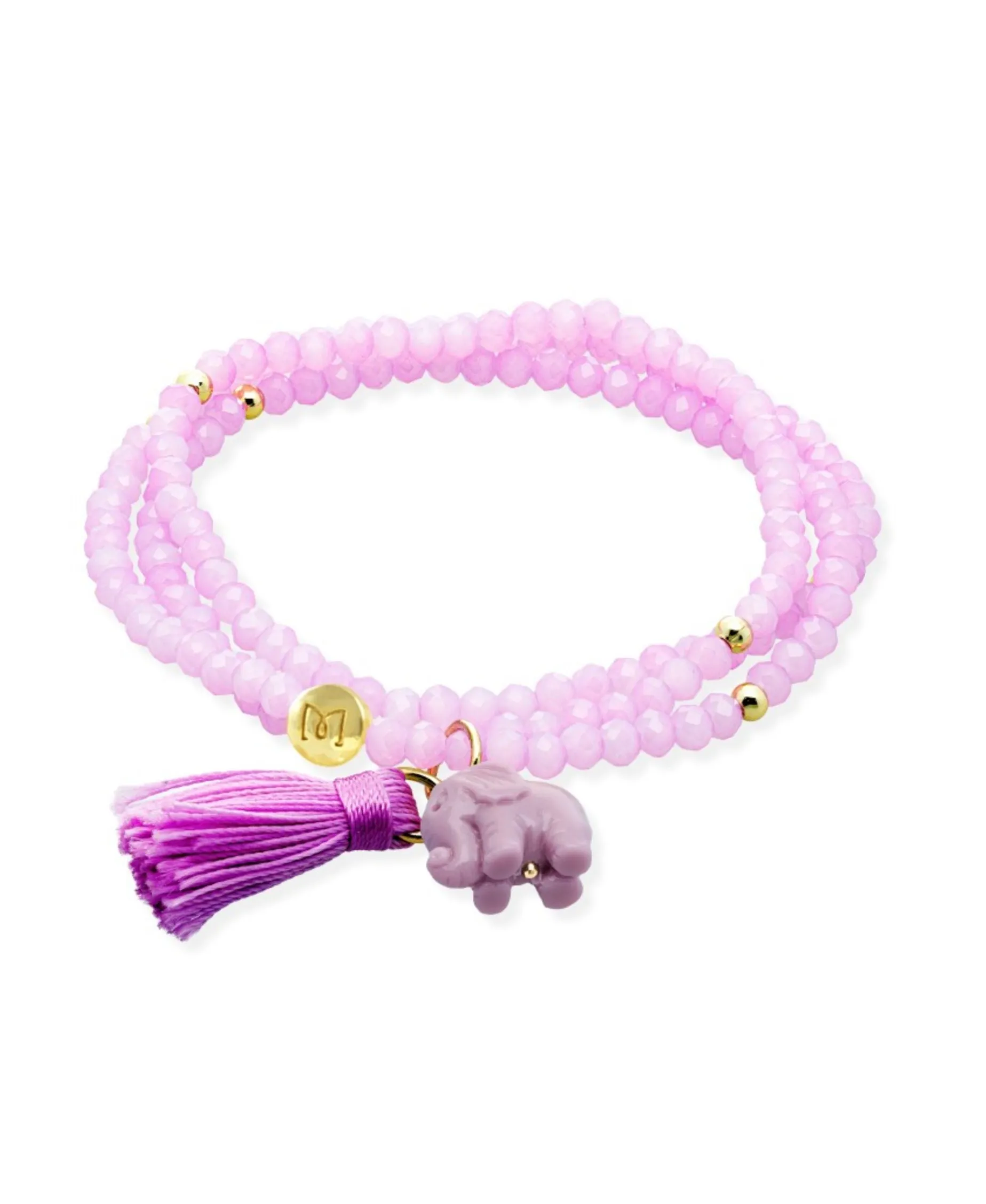 Marina García Zen Lila Pulsera Plata Baño Oro Cristales Strass | 91196UE