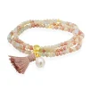 Marina García Zen Make Up Pulsera Plata Baño Oro Amarillo Perla | 91043UP