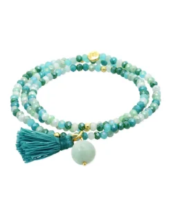 Marina García Zen Menta Pulsera Plata Baño Oro Amazonita | 90977UA