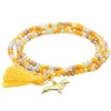 Marina García Zen Mostaza Pulsera Plata Baño Oro Cristales Strass | 90978U4