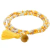 Marina García Zen Mostaza Pulsera Plata Ojo de Tigre | 90978UA