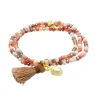 Marina García Zen Roble Pulsera Plata Baño Oro Cristales Strass | 90979U3