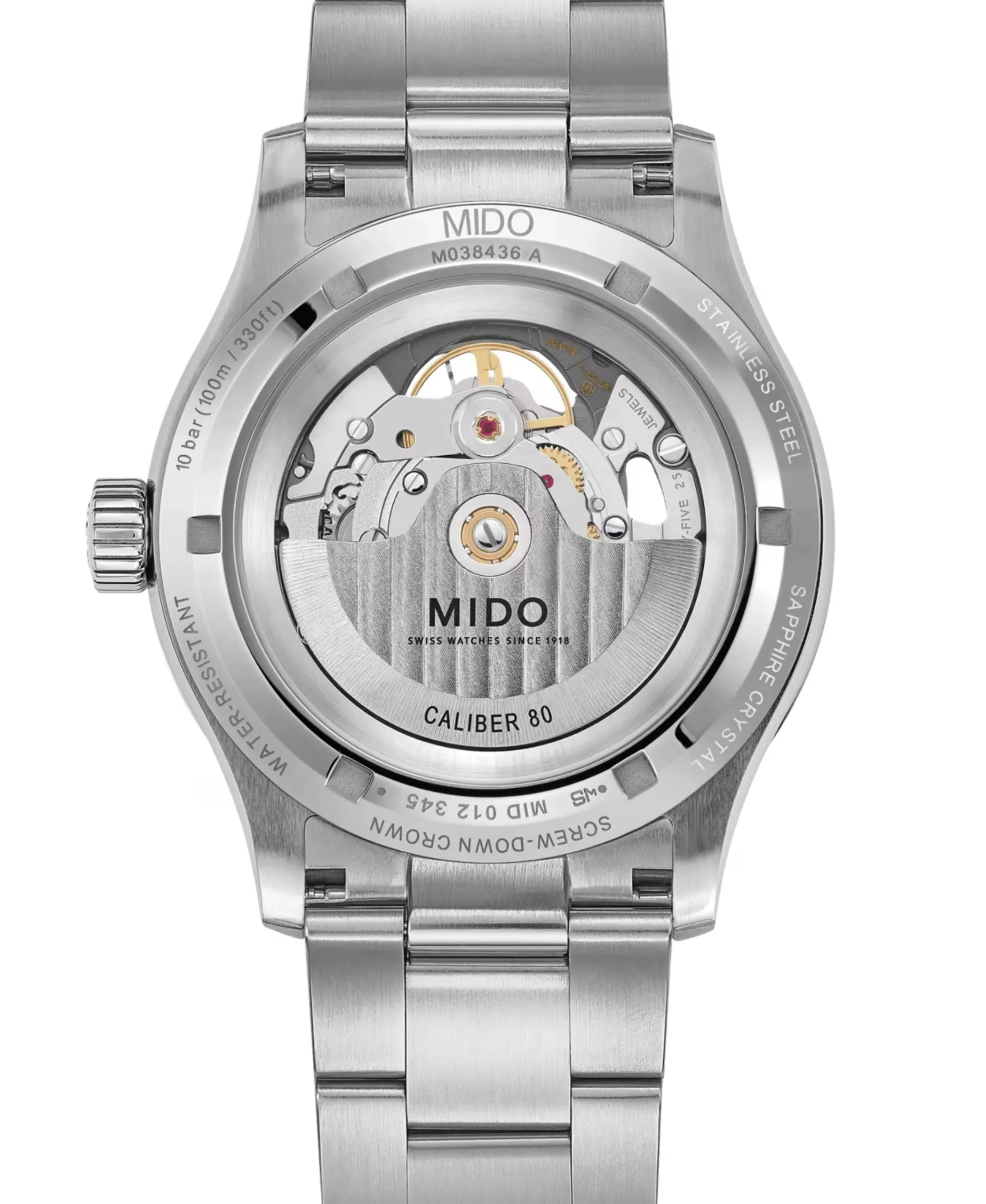 MIDO Multifort Skeleton Vertigo Azul Acero 42 mm | M038.436.11.041.00