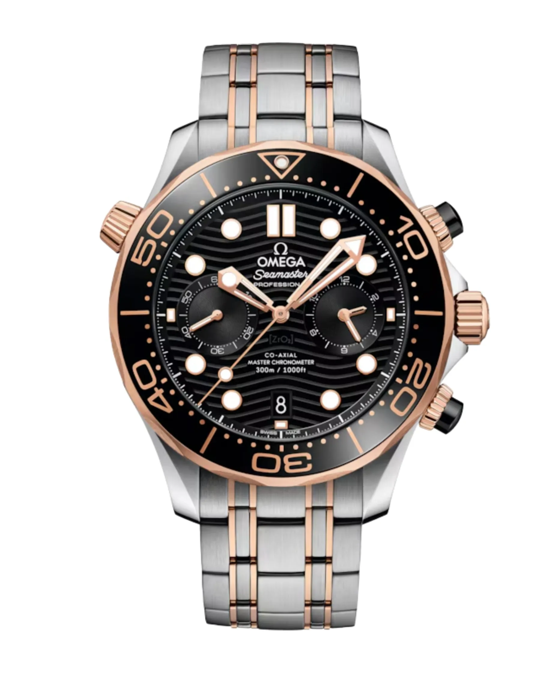 OMEGA Seamaster Diver 300M Chronograph Co-Axial Master Chronometer Sedna Gold 44 mm | 210.20.44.51.01.001