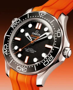 OMEGA Seamaster Diver 300M Negro Acero Correa Naranja 42 mm | 210.32.42.20.01.006