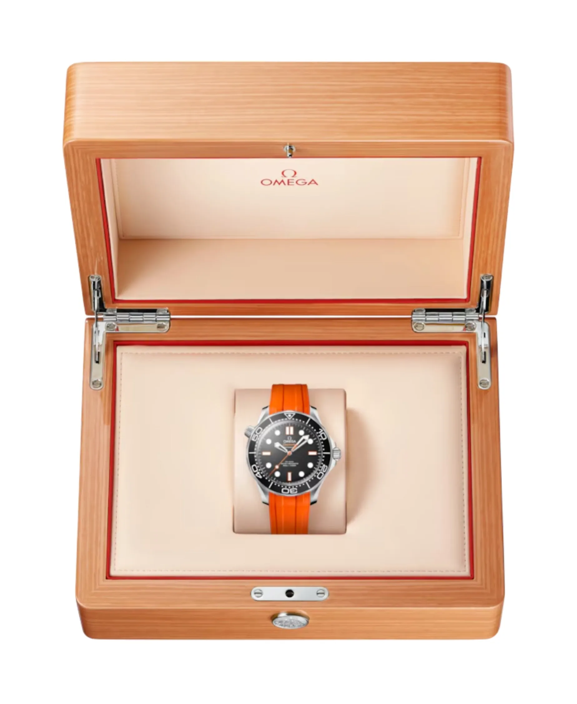 OMEGA Seamaster Diver 300M Negro Acero Correa Naranja 42 mm | 210.32.42.20.01.006