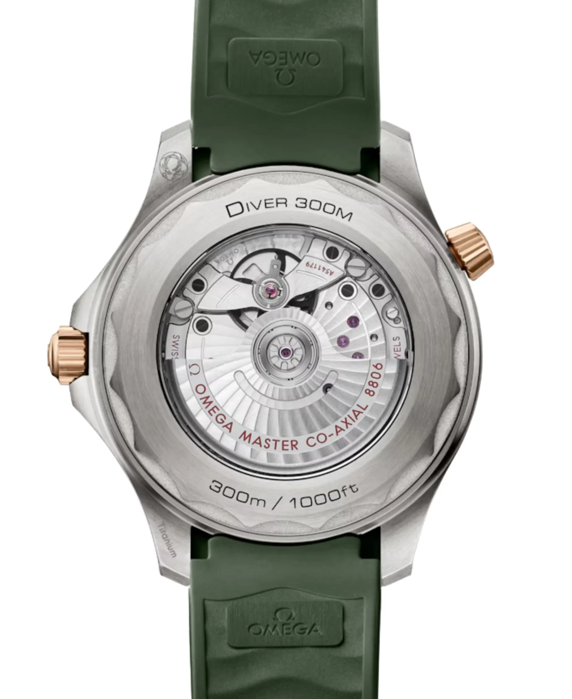 OMEGA Seamaster Diver 300M Verde Titanio y Bronze Gold Correa Verde 42 mm | 210.92.42.20.10.001