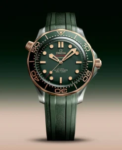 OMEGA Seamaster Diver 300M Verde Titanio y Bronze Gold Correa Verde 42 mm | 210.92.42.20.10.001
