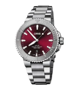 ORIS Aquis Date Relief Cherry 43,5 mm | 01 733 7730 4158-07 8 24 05PEB