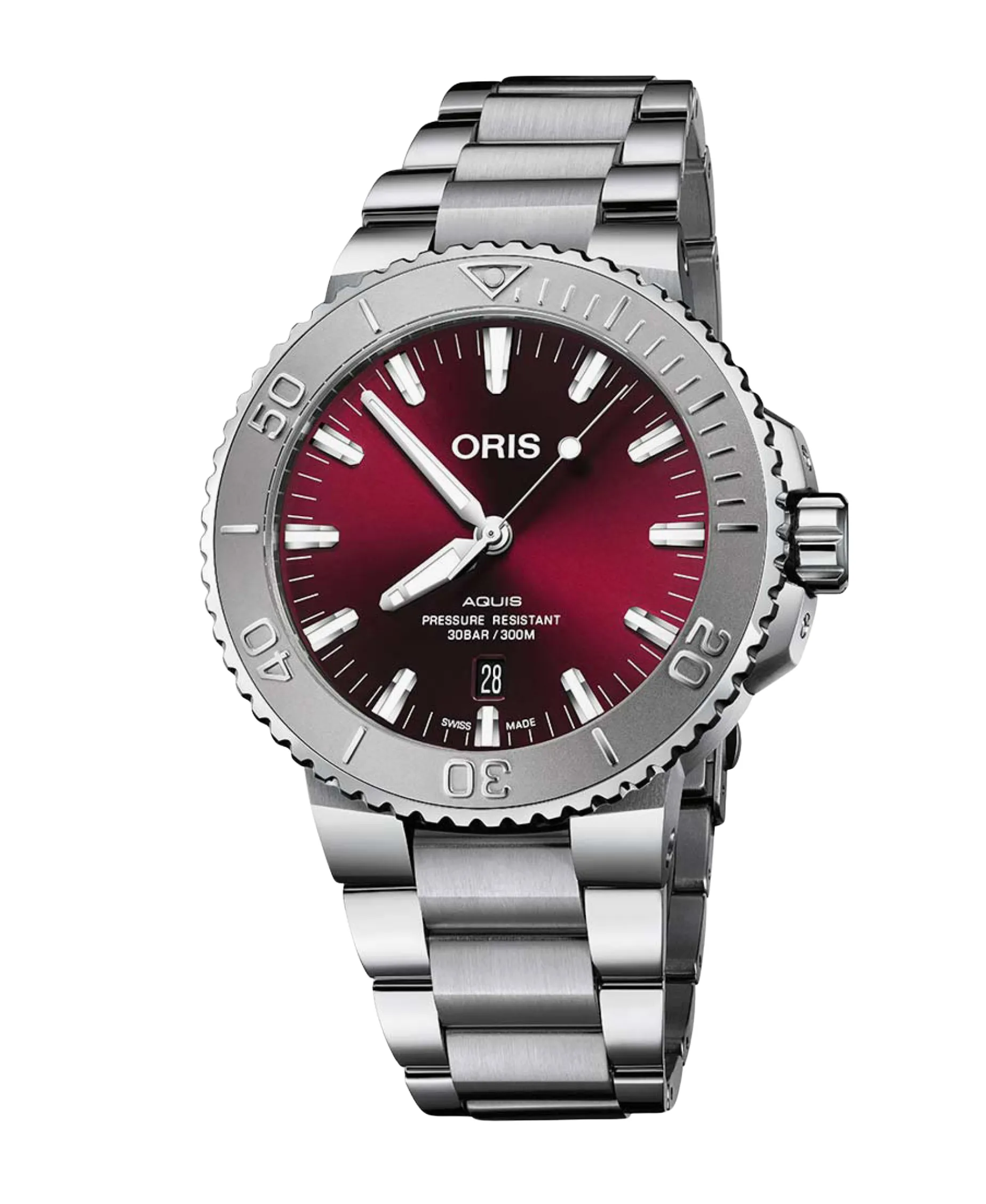 ORIS Aquis Date Relief Cherry 43,5 mm | 01 733 7730 4158-07 8 24 05PEB