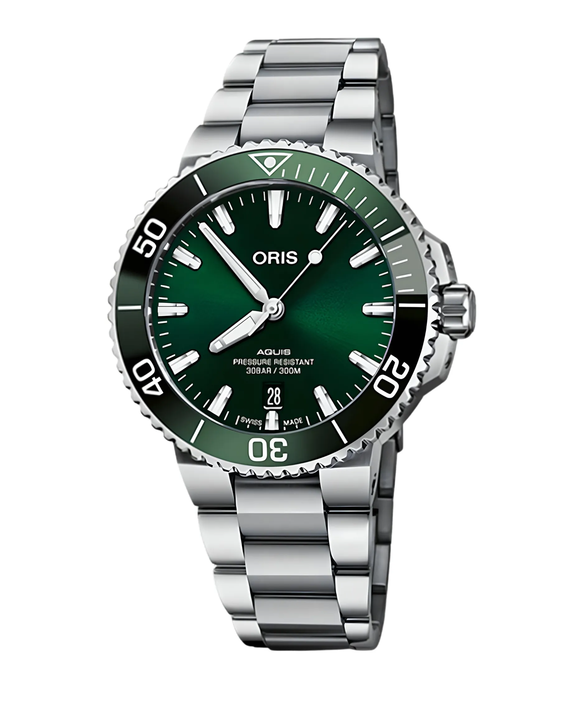 ORIS Aquis Date Verde Acero y Cerámica 41,50 mm | 01 733 7766 4157-07 8 22 05PEB