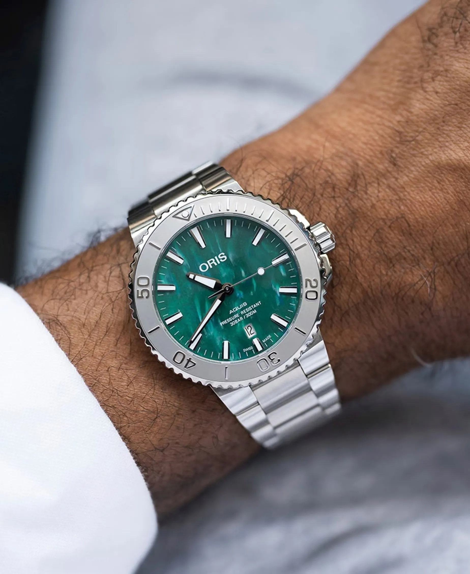 ORIS Aquis X Bracenet Verde Acero 43,50 mm | 01 733 7730 4137-07 8 24 05PEB