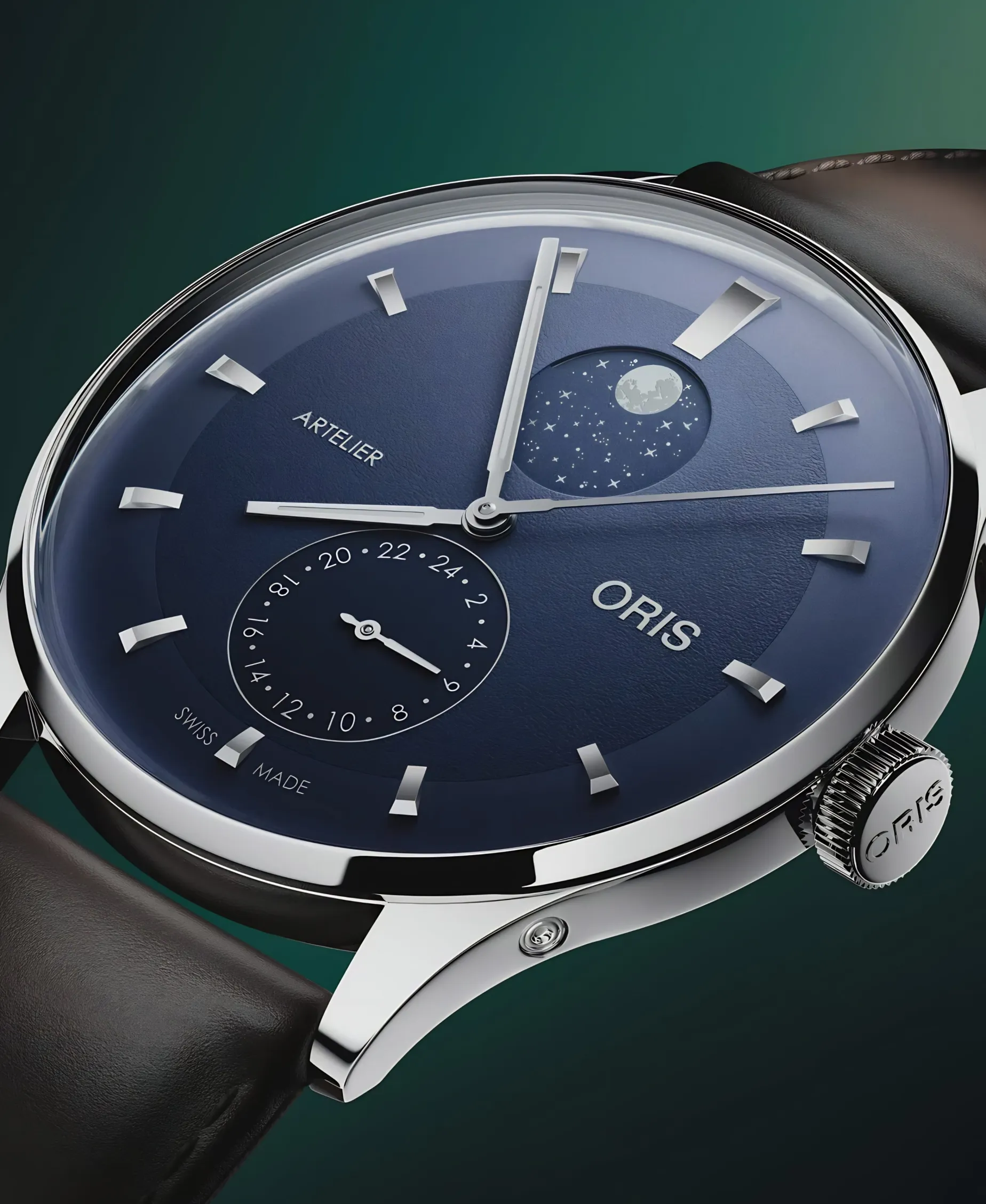 ORIS Artelier Complication Fase Lunar GMT Azul 39,5 mm | 01 782 7811 4055-07 6 20 17FC