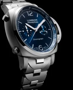 Panerai Luminor Chrono Automático Taquímetro Azul Acero 44 mm | PAM01110