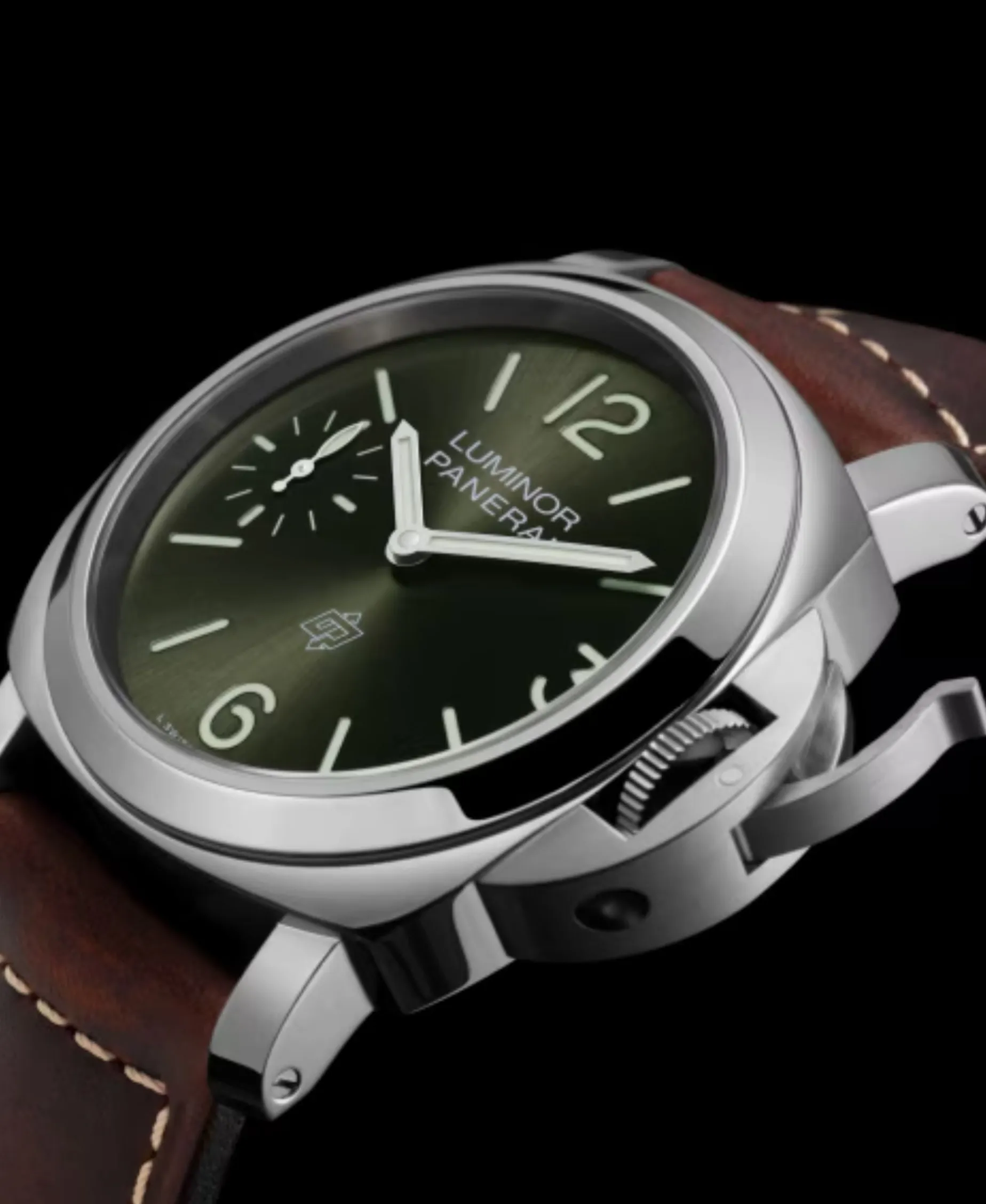 Panerai Luminor Logo Cuerda Manual Verde Acero 44 mm | PAM01624