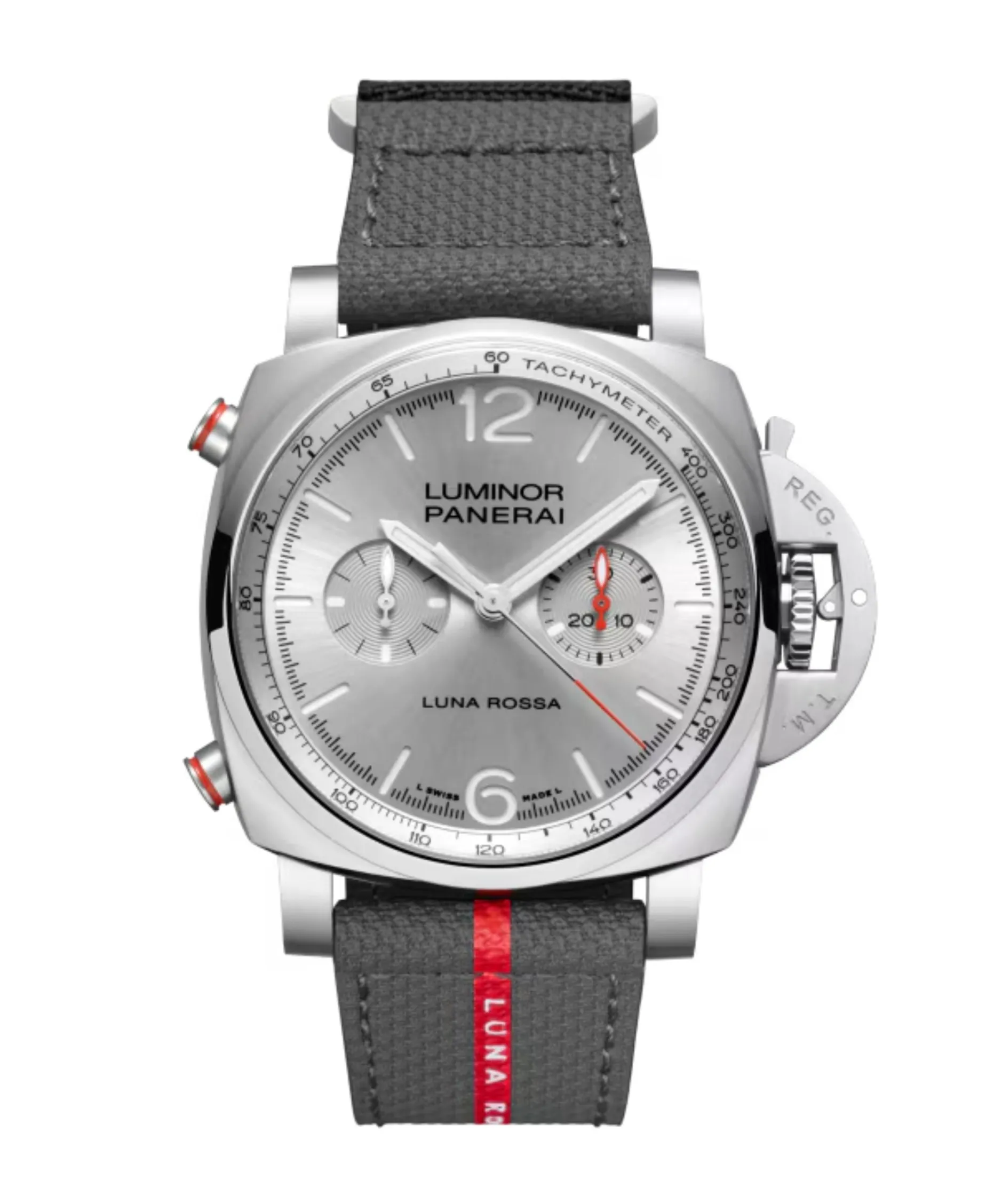 Panerai Luminor Luna Rossa Chrono Edición Limitada Plateado Acero 44 mm | PAM01768