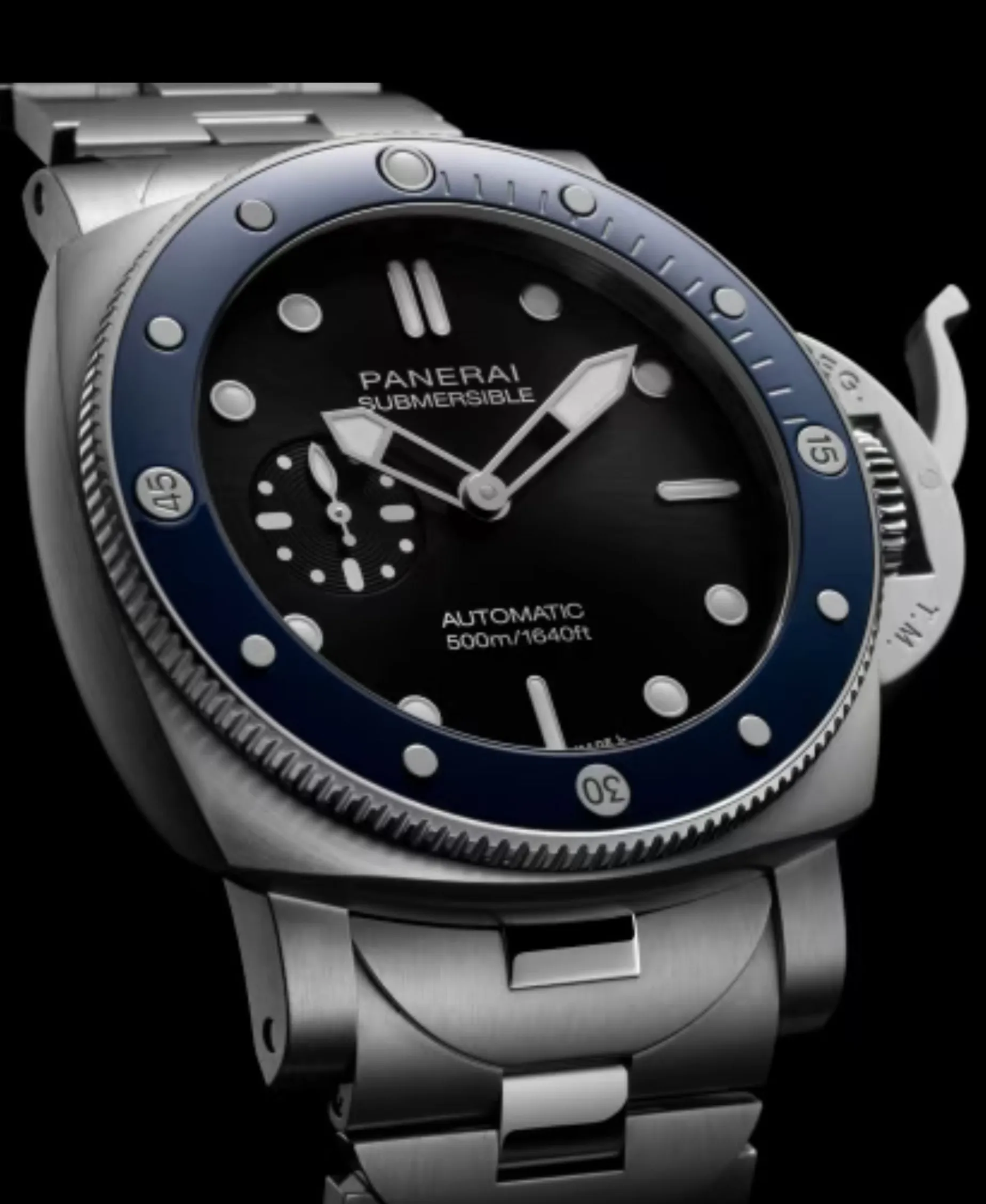 Panerai Submersible Automático Negro Acero 44 mm | PAM01756