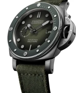 Panerai Submersible Marina Militare Automático Verde Acero 44 mm | PAM01697