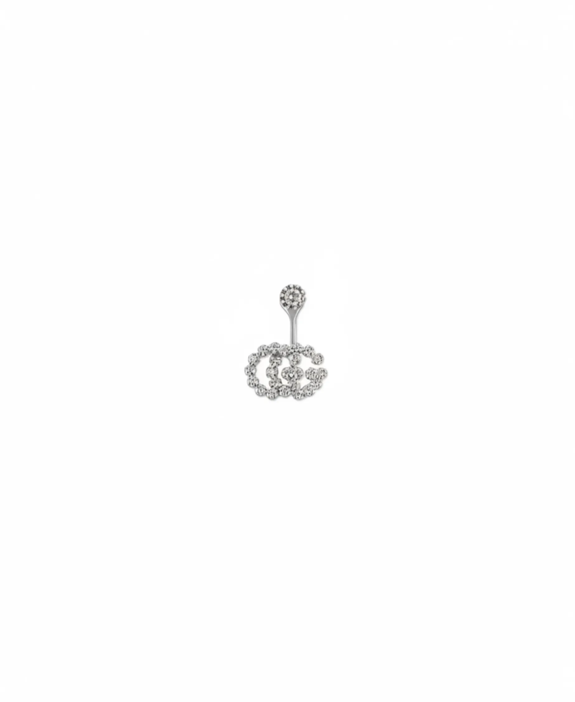 Pendiente Gucci Individual GG Running Oro Blanco | YBD48169800100U