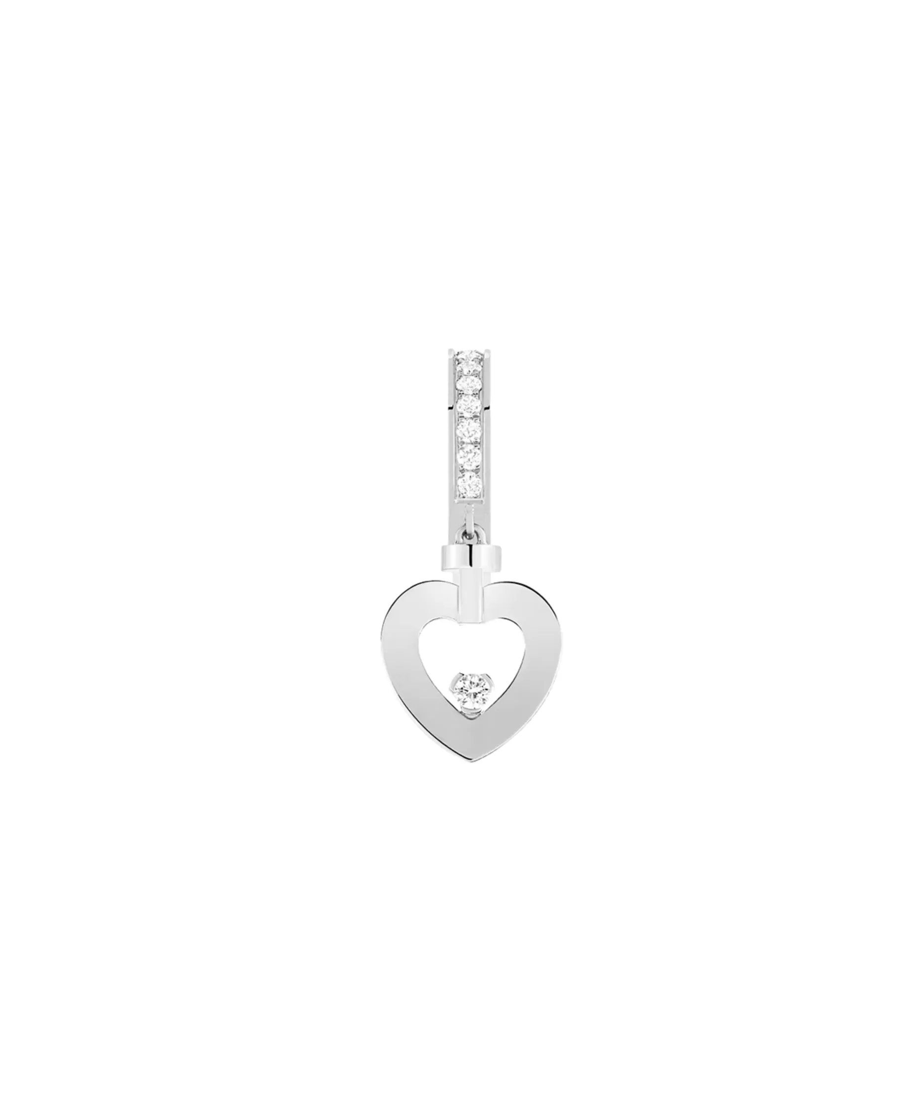 Pendiente Individual Aro FRED Pretty Woman Oro Blanco y Diamantes | 8B0350