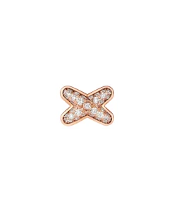 Pendiente Individual Chaumet Jeux de Liens Oro Rosa y Pavé de Diamantes Chaumet | 083468